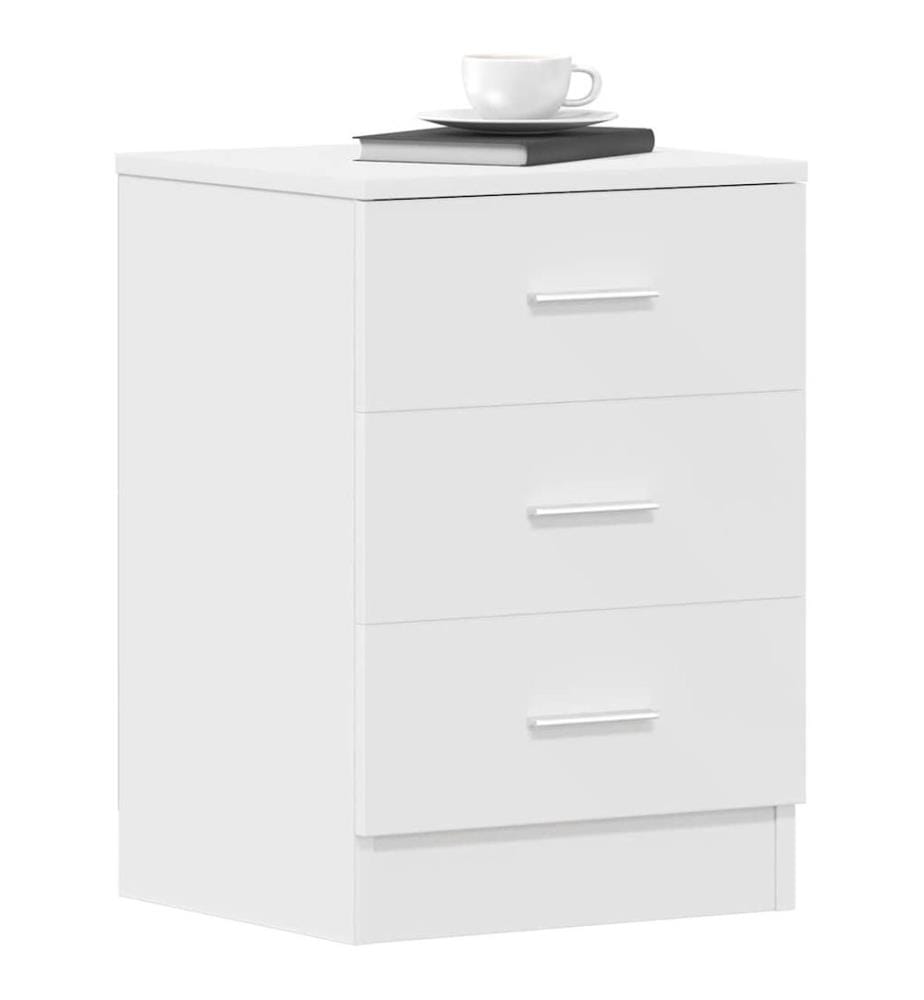Tables de chevet 2 pcs Blanc 38x35x56 cm Bois d'ingénierie