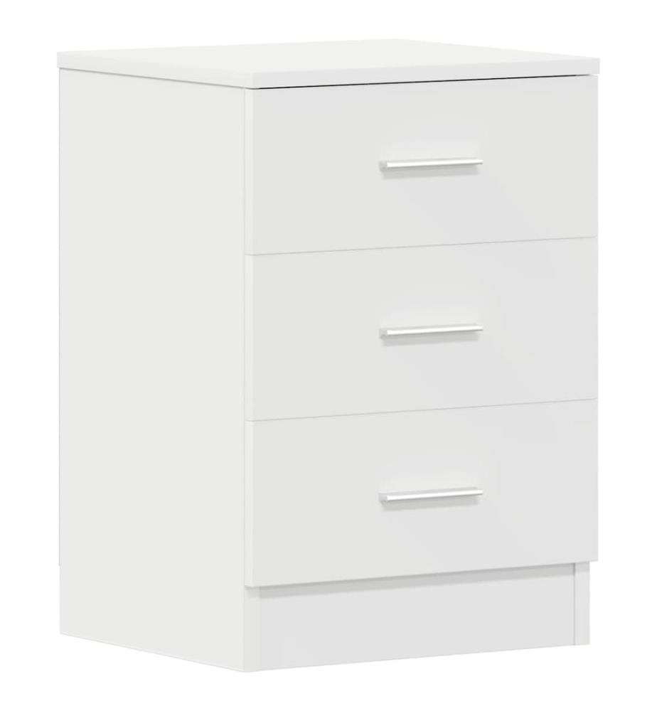 Tables de chevet 2 pcs Blanc 38x35x56 cm Bois d'ingénierie
