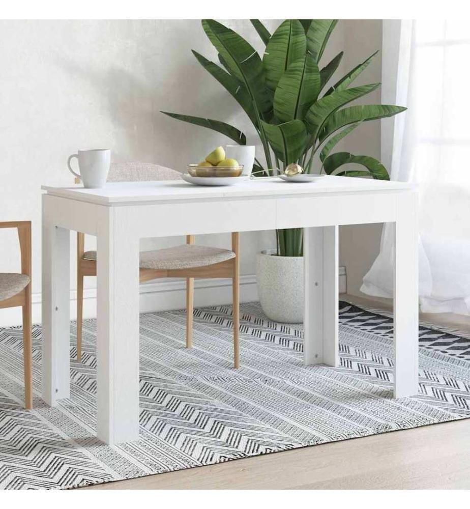 Table de salle à manger Blanc 120x60x76 cm Bois d'ingénierie