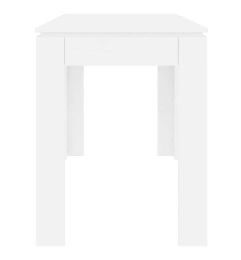 Table de salle à manger Blanc 120x60x76 cm Bois d'ingénierie