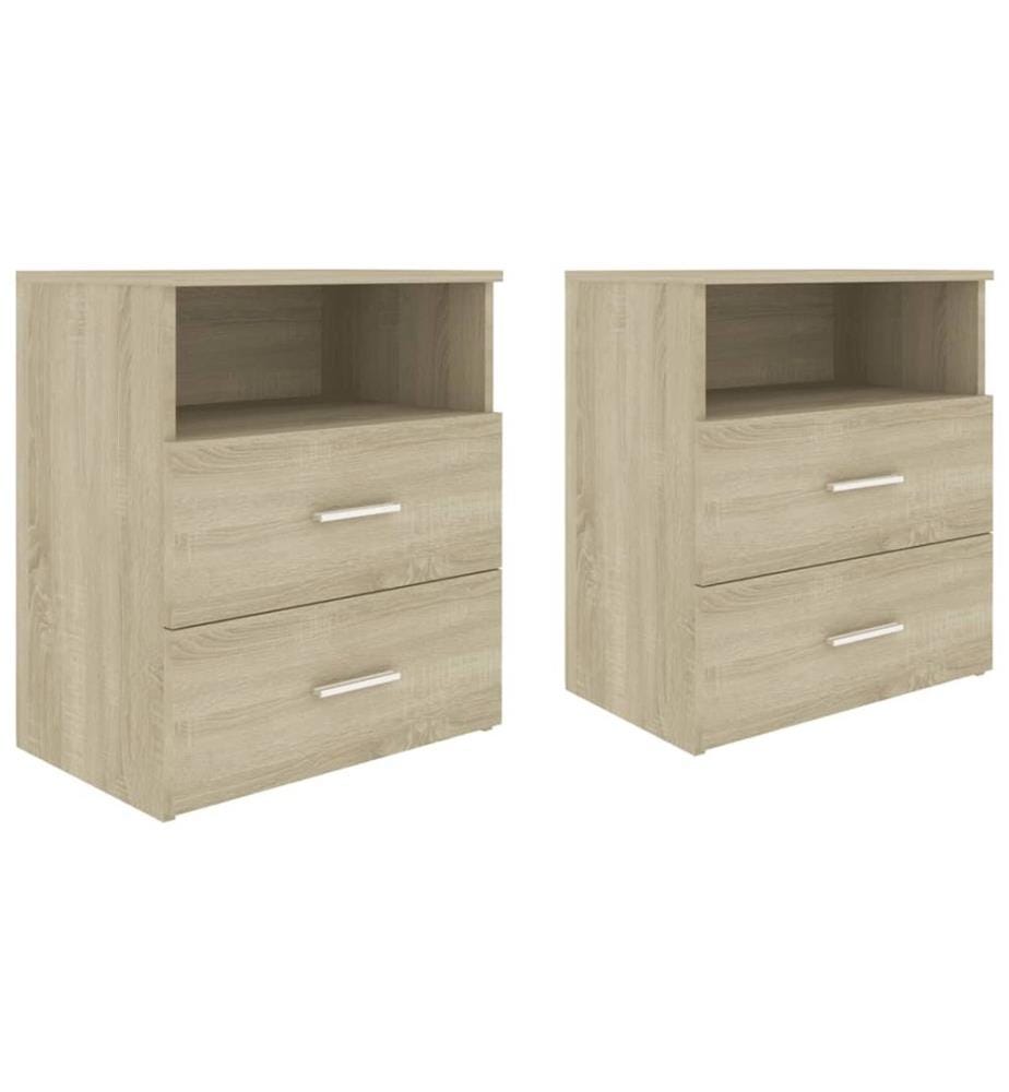 Tables de chevet 2 pcs Chêne sonoma 50x32x60 cm