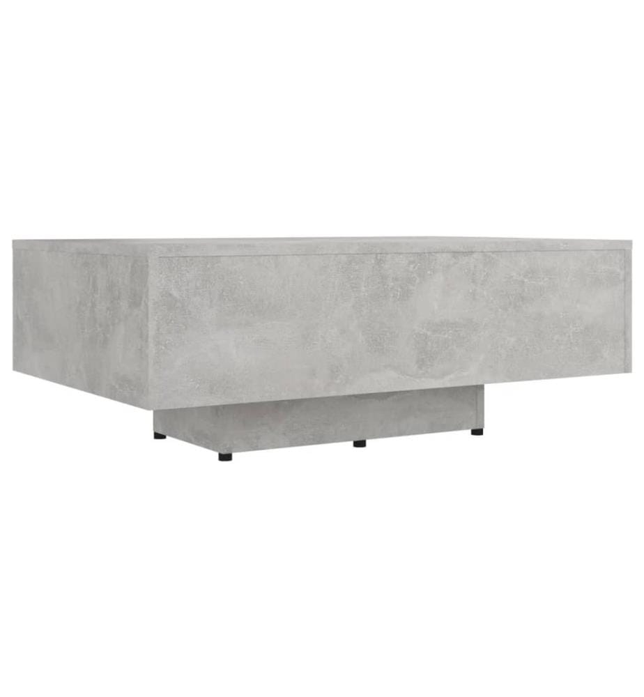 Table basse Gris béton 85x55x31 cm Bois d'ingénierie