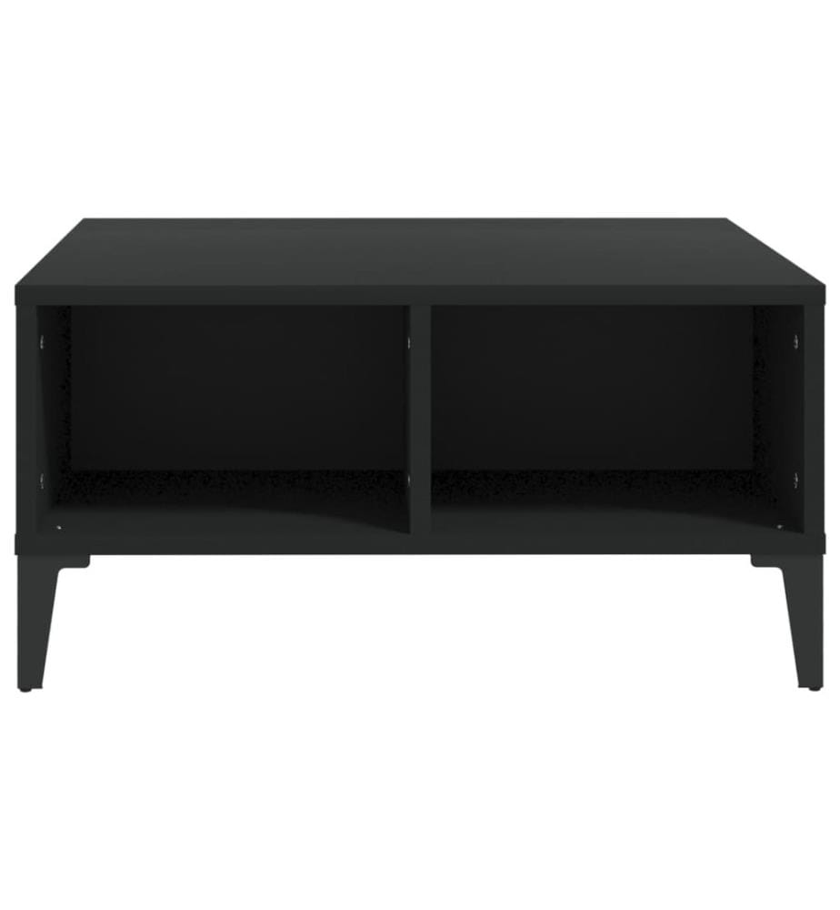 Table basse noir 60x60x30 cm bois d'ingénierie