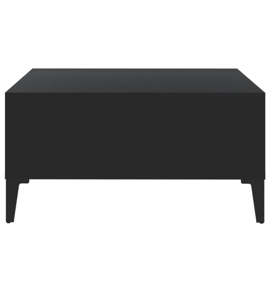 Table basse noir 60x60x30 cm bois d'ingénierie
