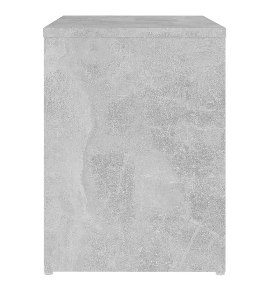 Table de chevet gris béton 40x30x40 cm bois d'ingénierie