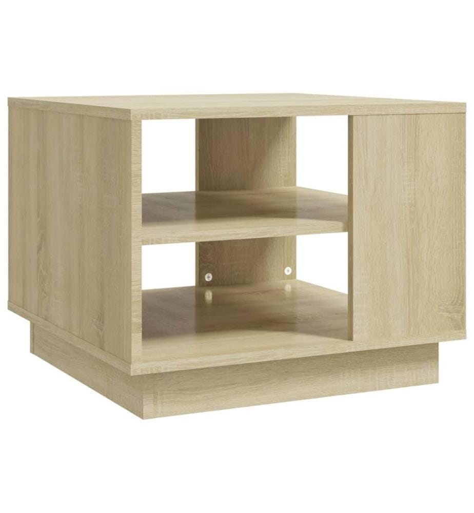 Table basse chêne sonoma 55x55x43 cm bois d'ingénierie