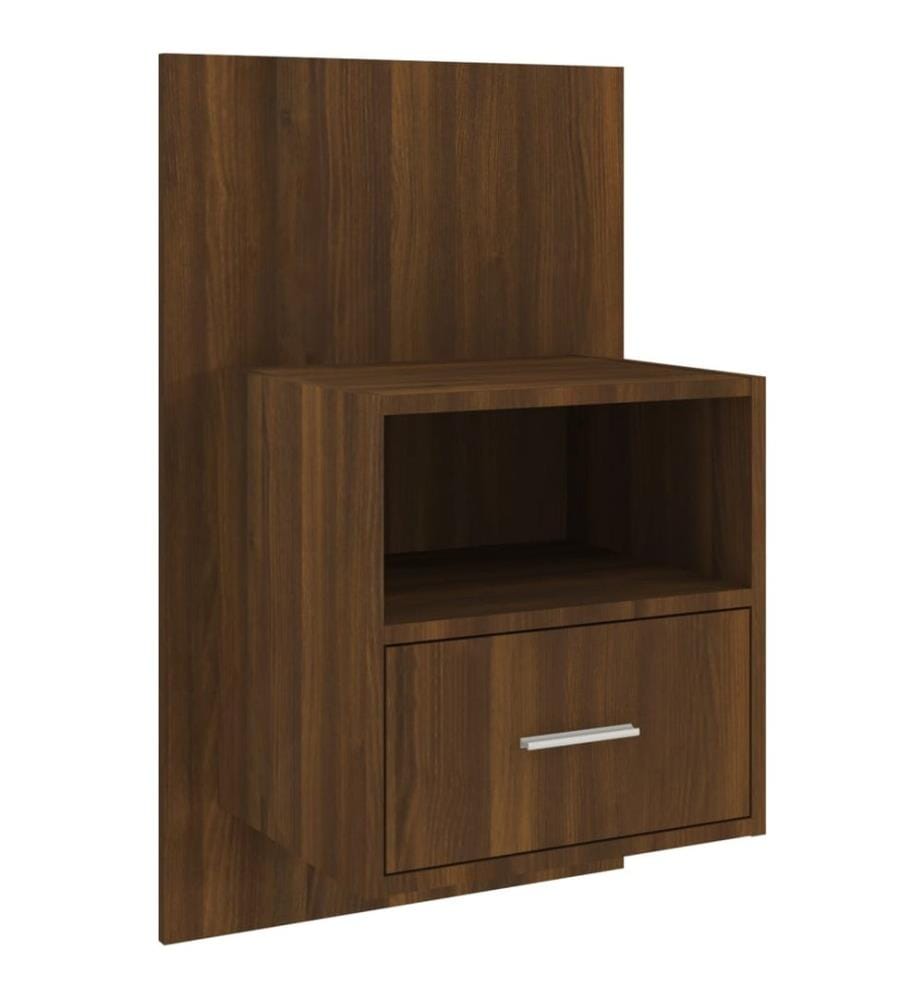 Wand-Nachttisch Braun Eichen-Optik