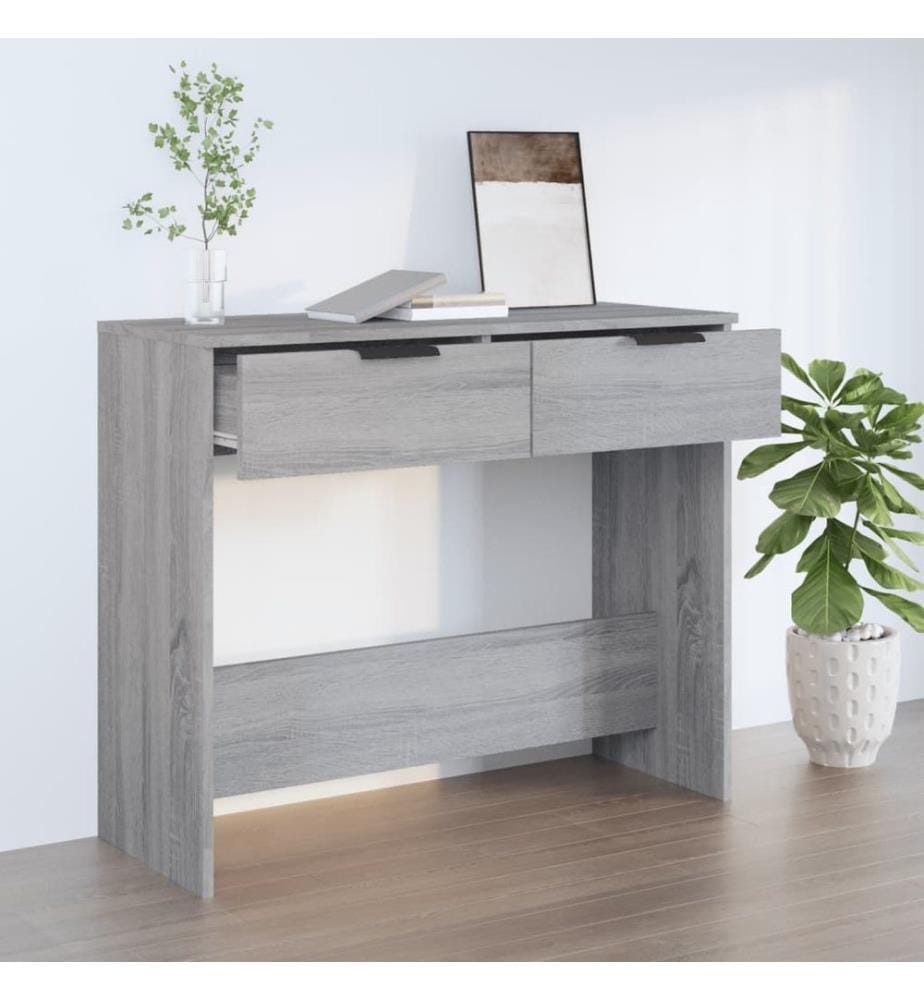 Table console Sonoma gris 90x36x75 cm Bois d'ingénierie