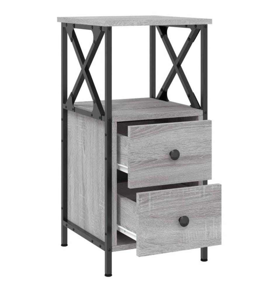 Nachttisch Grau Sonoma-Eiche 34x35,5x70 cm Holzwerkstoff