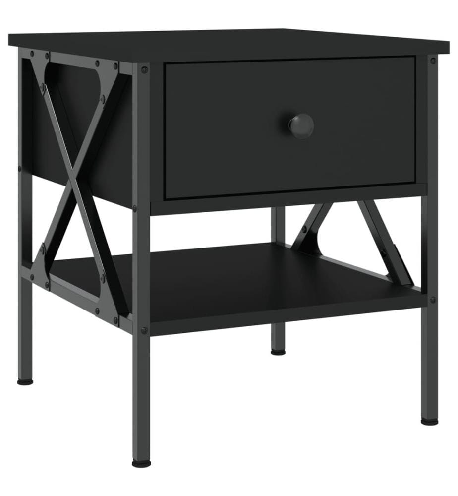 Nachttisch Schwarz 40x42x45 cm Holzwerkstoff