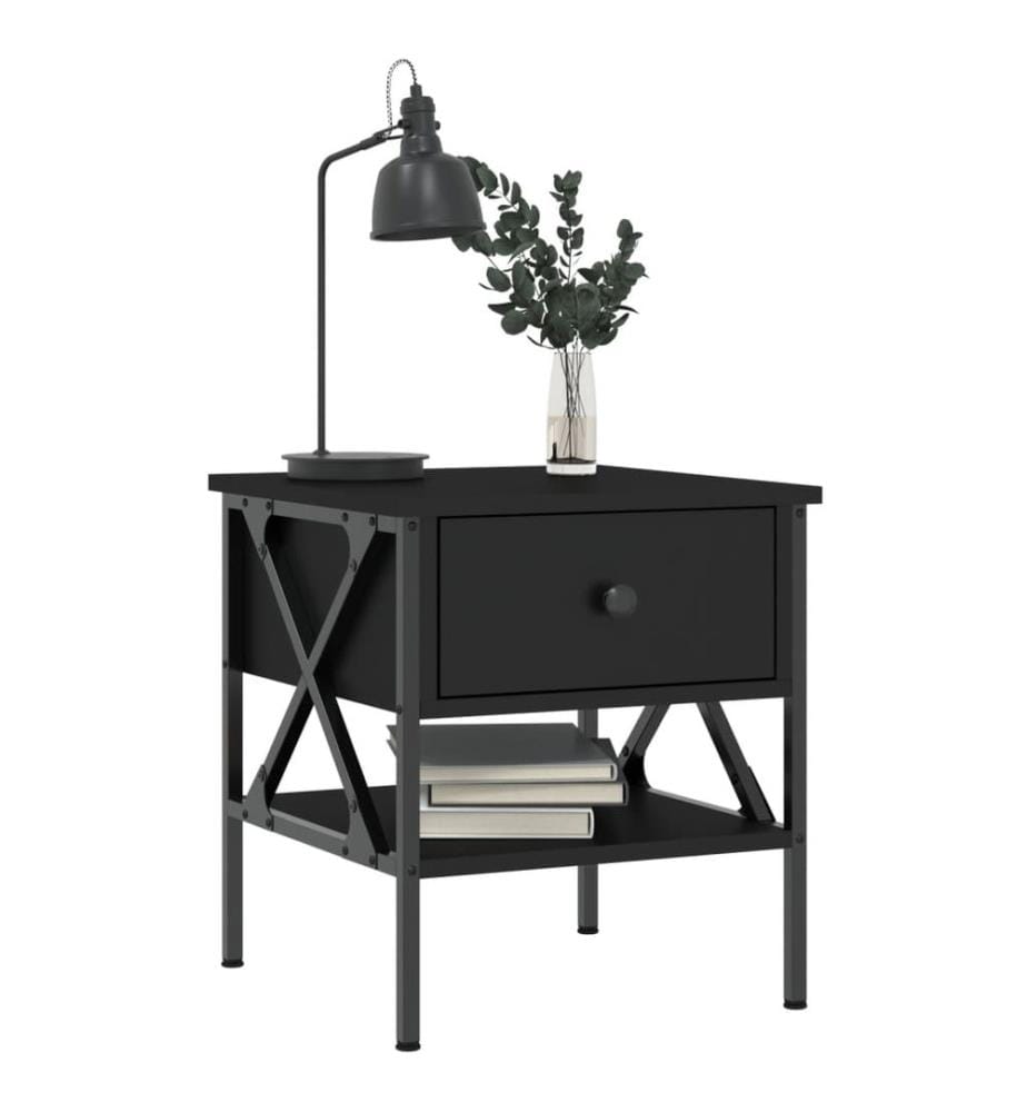 Nachttisch Schwarz 40x42x45 cm Holzwerkstoff