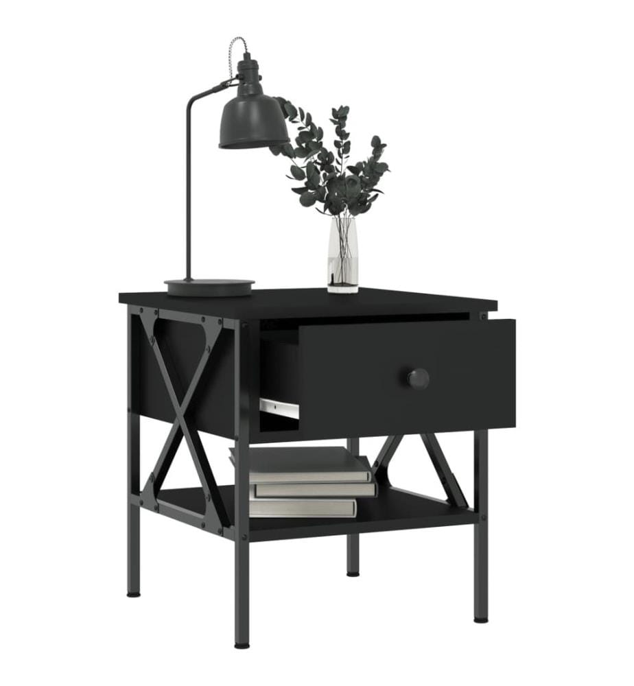 Nachttisch Schwarz 40x42x45 cm Holzwerkstoff