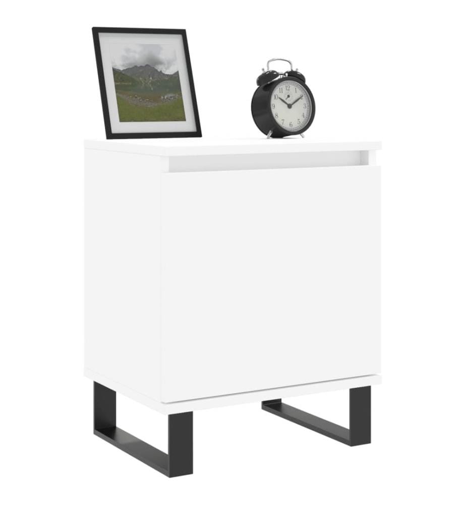 Nachttische 2 Stk. Hochglanz-Weiss 40x30x50 cm Holzwerkstoff
