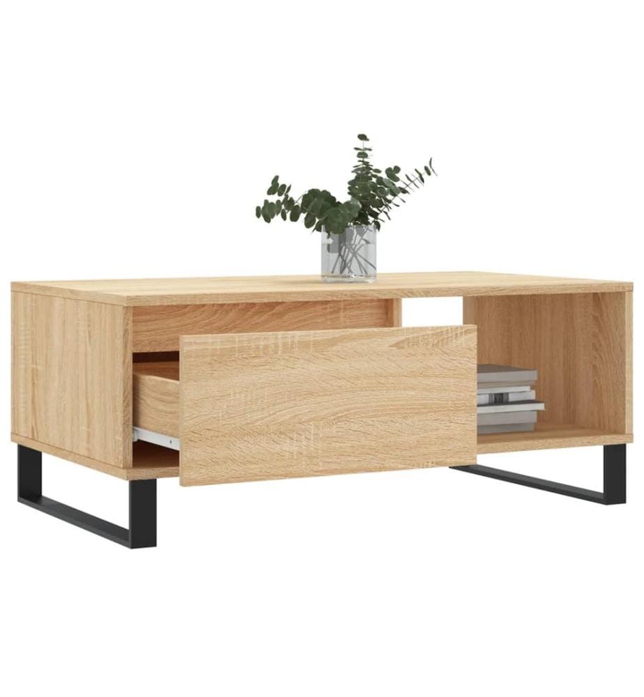 Table basse Chêne sonoma 90x50x36,5 cm Bois d'ingénierie
