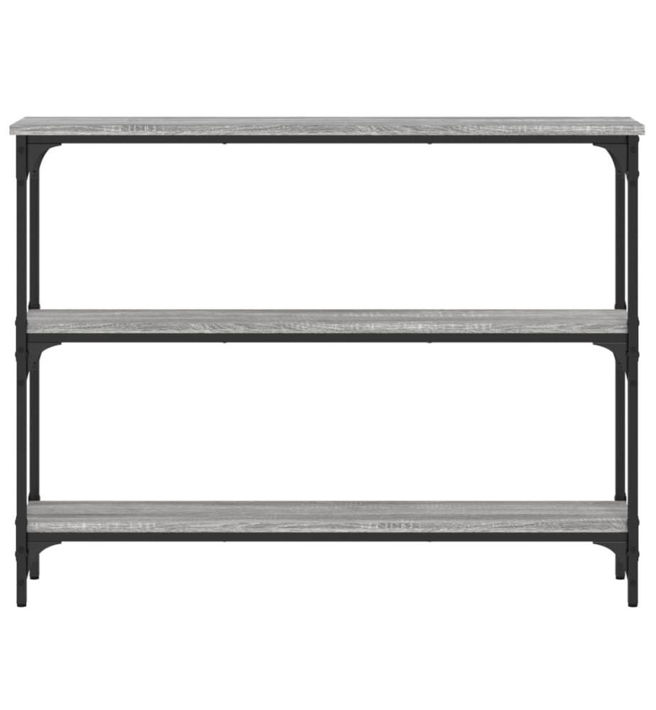 Table console sonoma gris 100x22,5x75 cm bois d'ingénierie