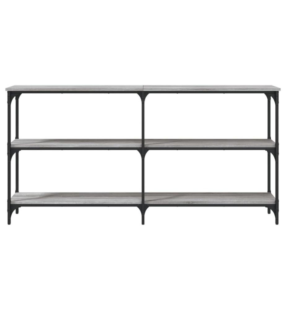 Table console sonoma gris 150x29x75 cm bois d'ingénierie