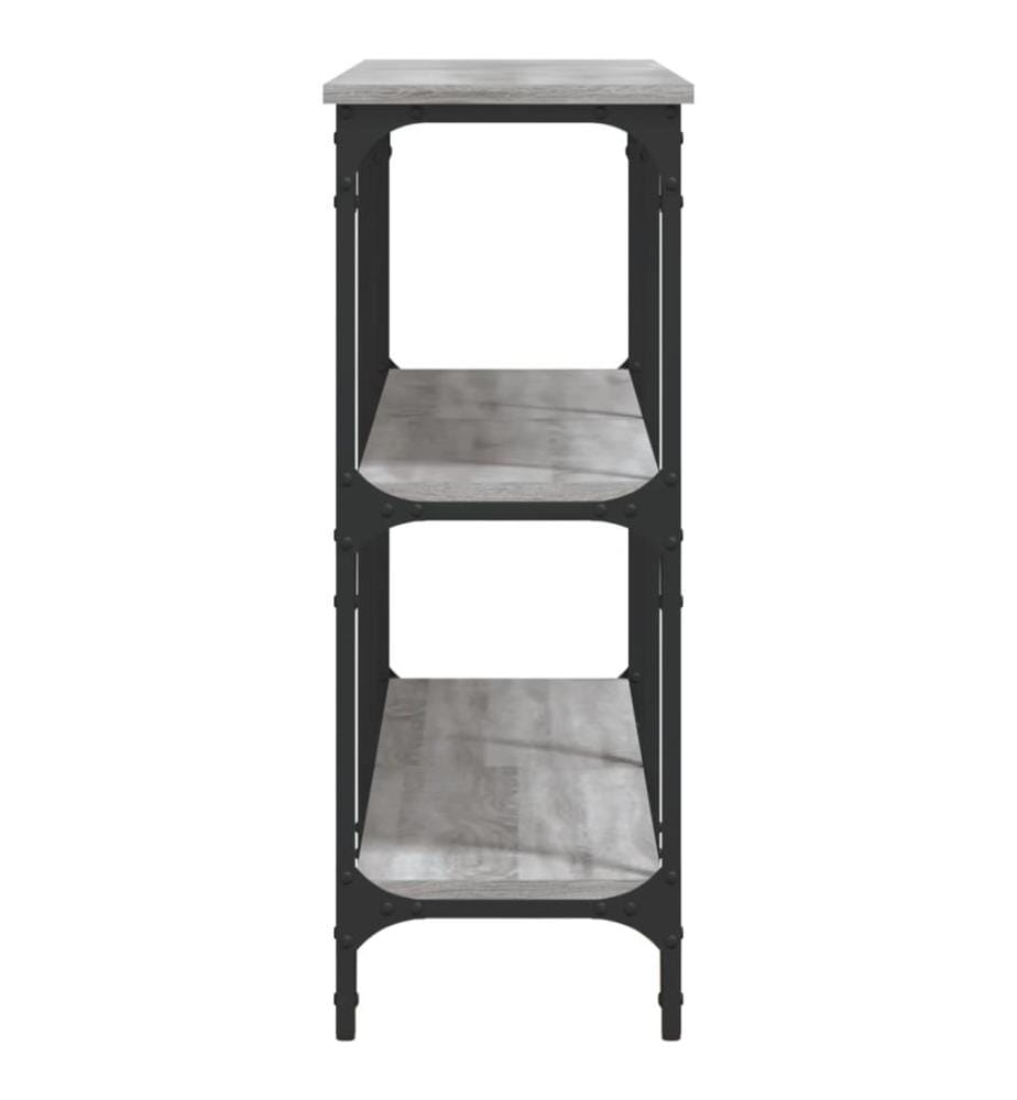 Table console sonoma gris 150x29x75 cm bois d'ingénierie