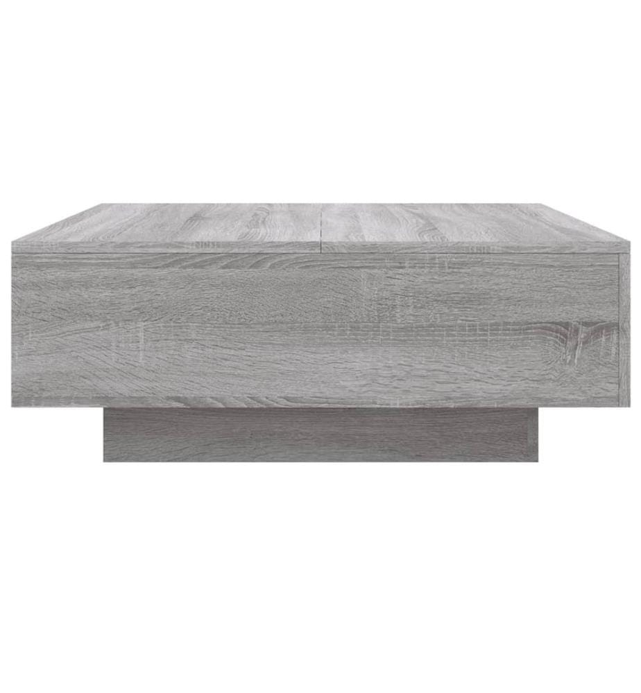 Table basse sonoma gris 80x80x31 cm bois d'ingénierie