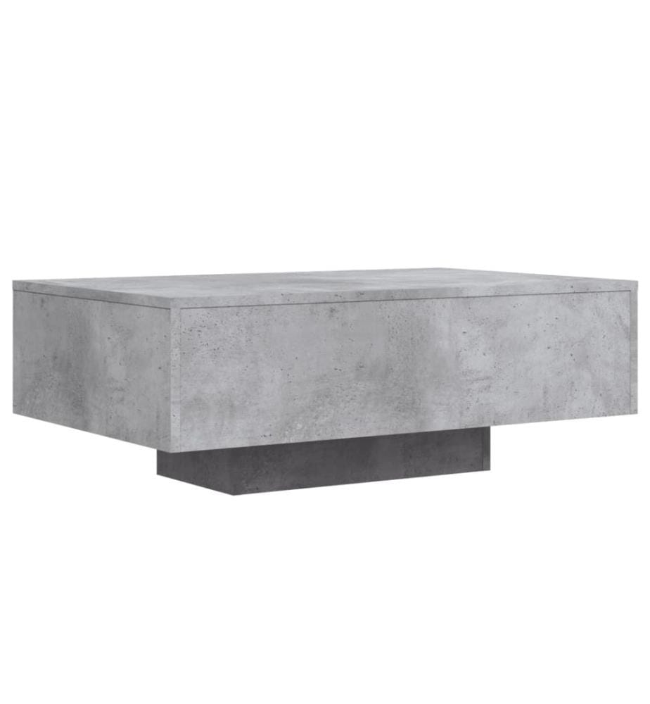 Couchtisch mit LED-Leuchten Betongrau 85x55x31 cm