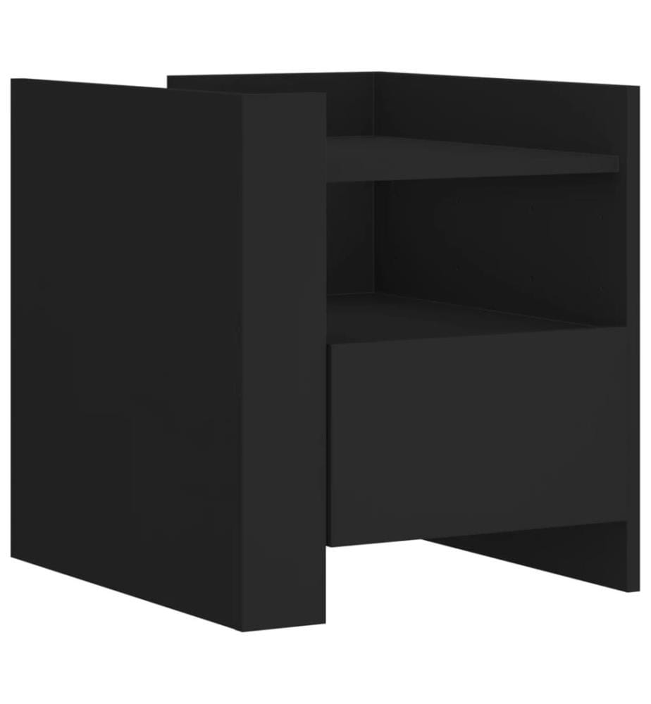 Nachttisch Schwarz 45x50x50 cm Holzwerkstoff