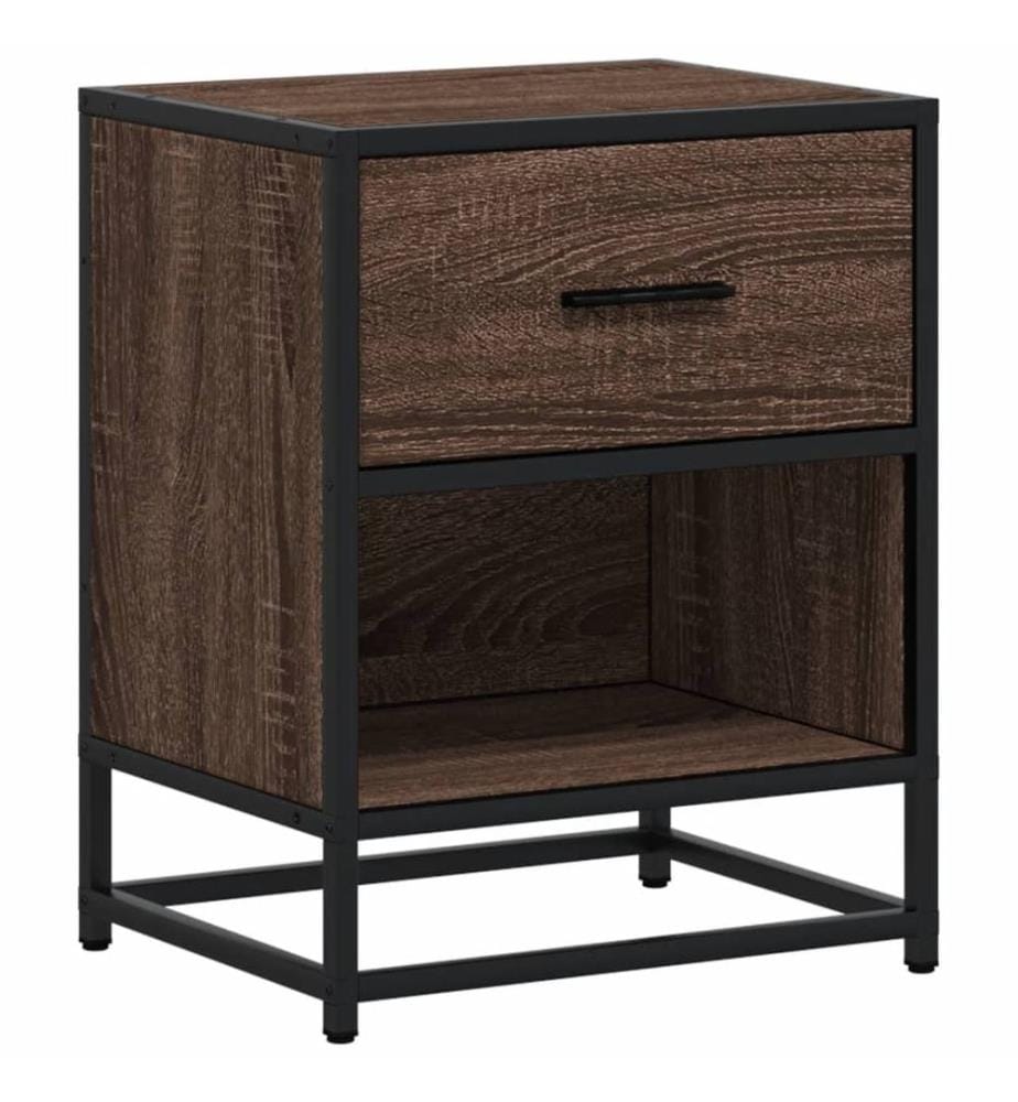 Nachttisch Braun Eichen-Optik 40x31x50 cm Holzwerkstoff