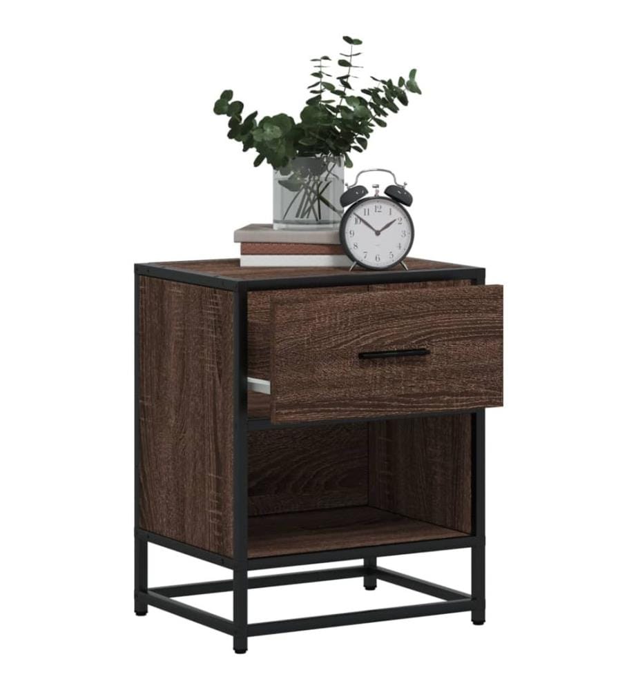 Nachttisch Braun Eichen-Optik 40x31x50 cm Holzwerkstoff