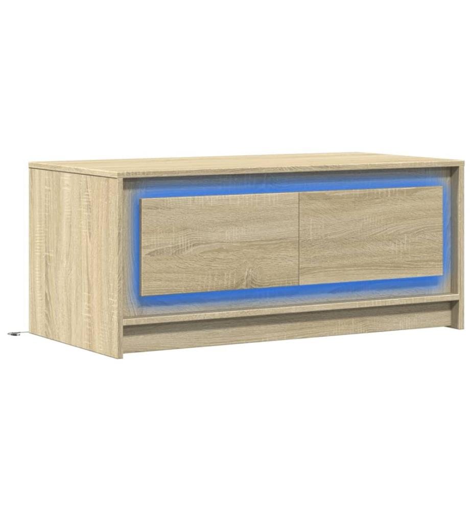 LED-Couchtisch Sonoma-Eiche Holzwerkstoff