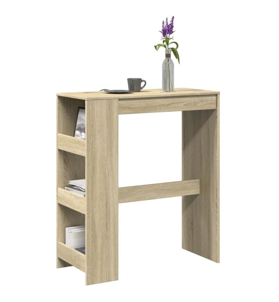 Bartisch mit Regal Sonoma-Eiche 90x40x103,5 cm Holzwerkstoff