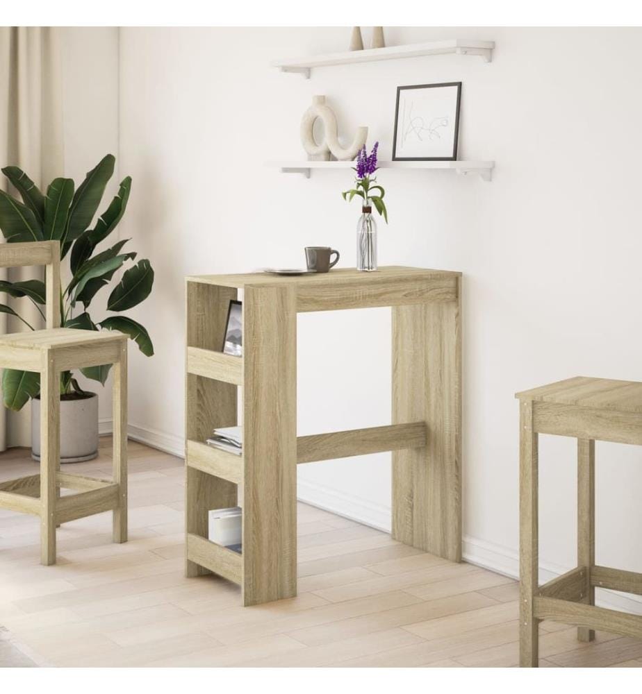 Bartisch mit Regal Sonoma-Eiche 90x40x103,5 cm Holzwerkstoff
