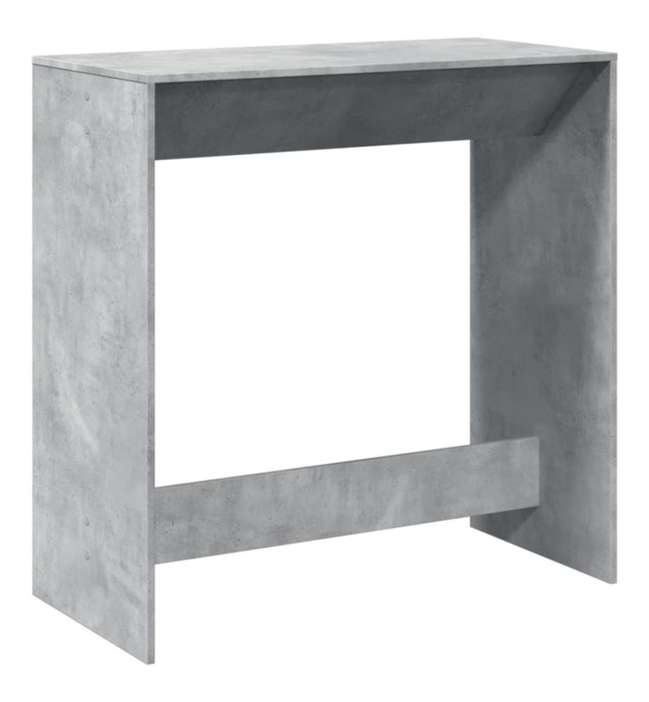 Table de bar gris béton 102x50x103,5 cm bois d'ingénierie