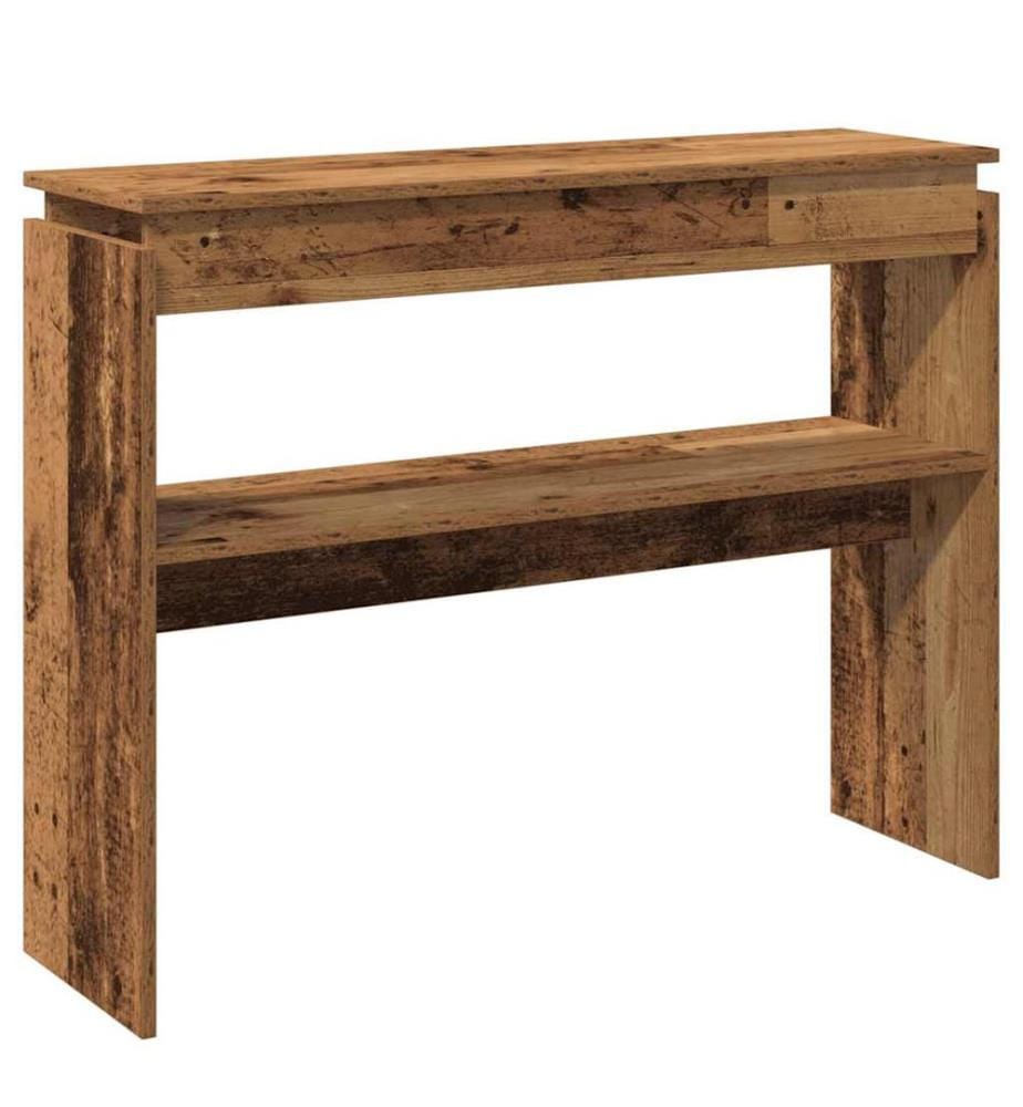 Table console vieux bois 102x30x80 cm bois d'ingénierie