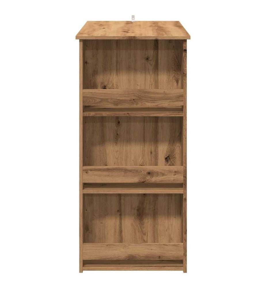 Bartisch mit Regal Artisan-Eiche 102x50x103,5 cm