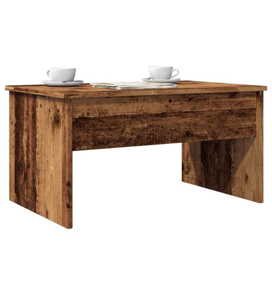 Table basse vieux bois 80x50,5x41,5 cm bois d'ingénierie