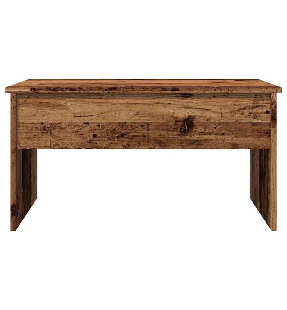 Table basse vieux bois 80x50,5x41,5 cm bois d'ingénierie