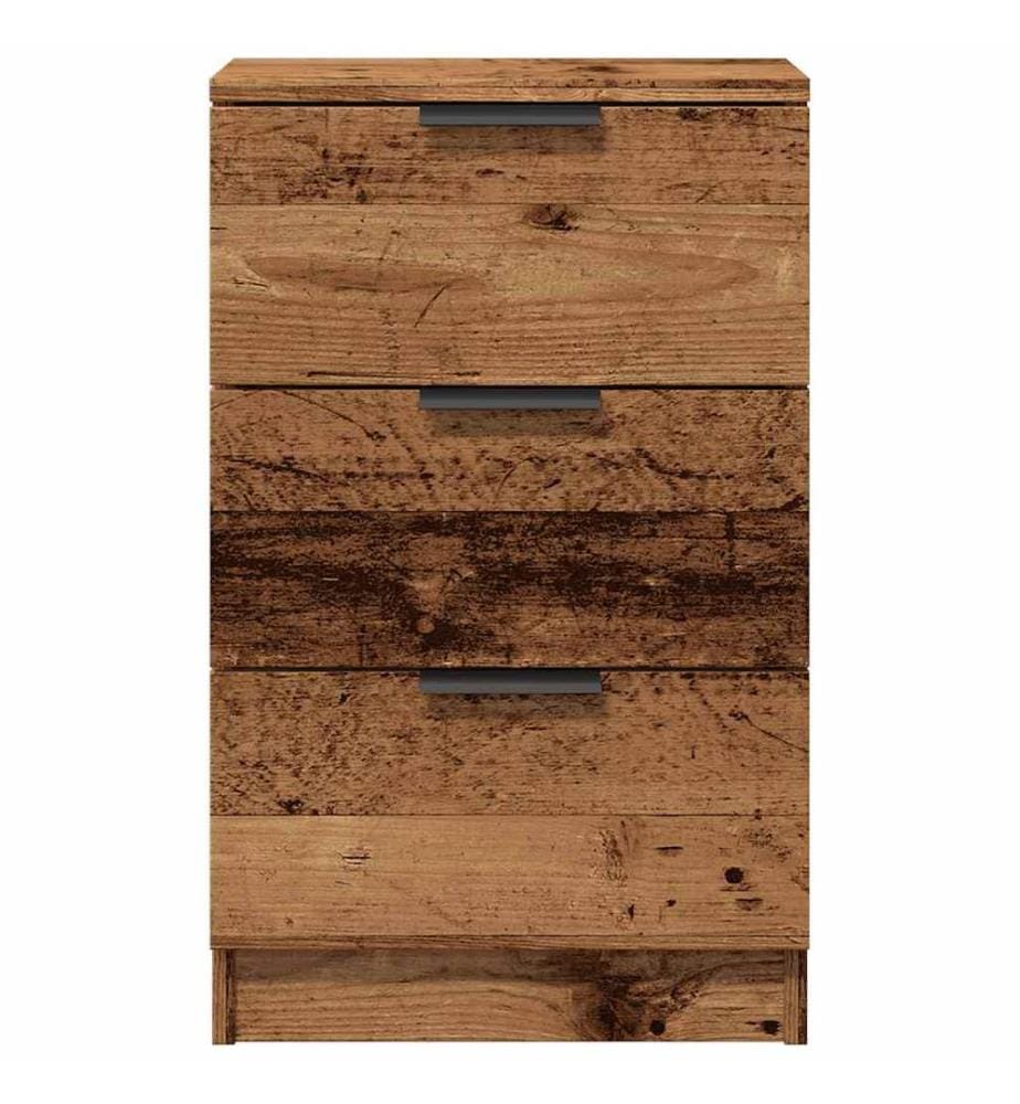 Nachttische 2 Stk. Altholz-Optik 40x36x65 cm Holzwerkstoff