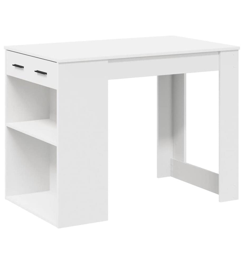 Schreibtisch mit Schubladen und Ablage Weiss 102x62x77,5 cm