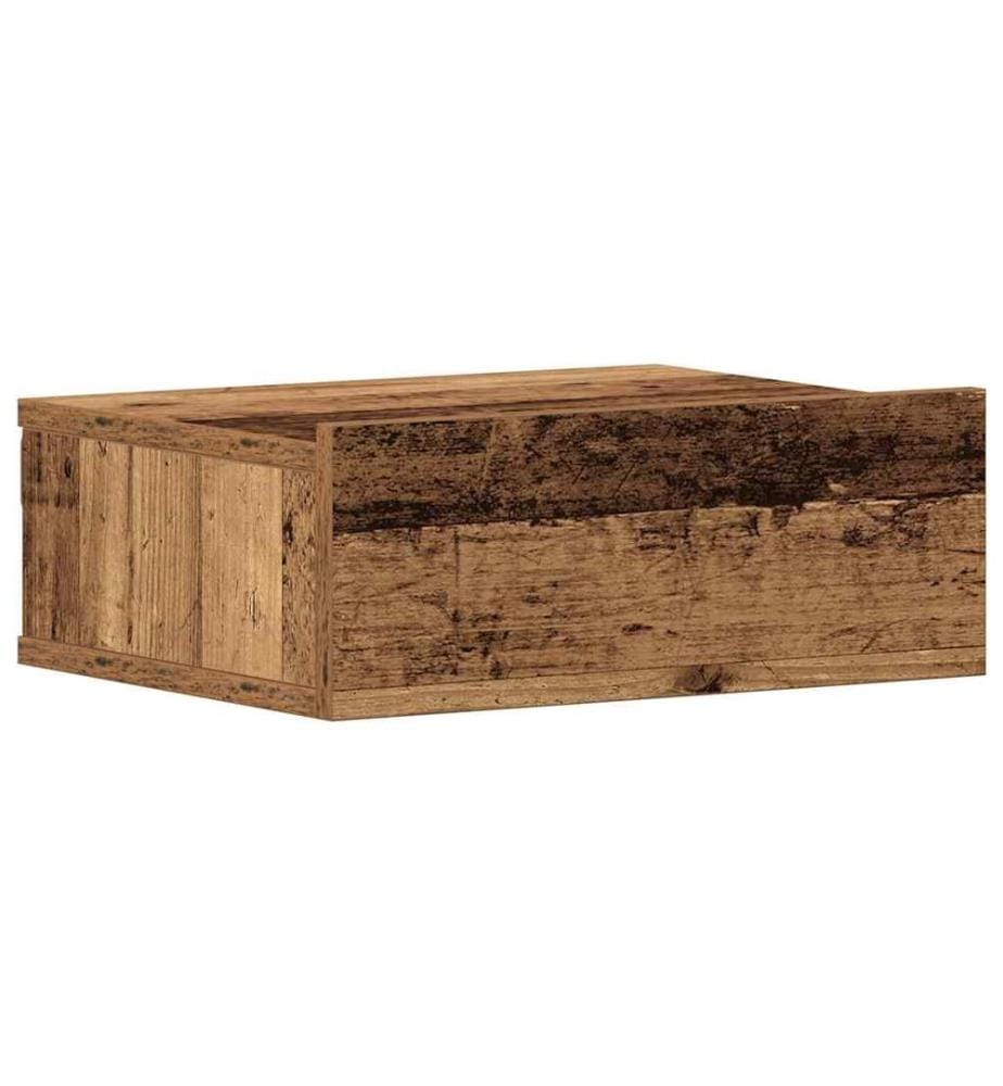 Hängender Nachttisch Altholz-Optik 40x32x15 cm Holzwerkstoff