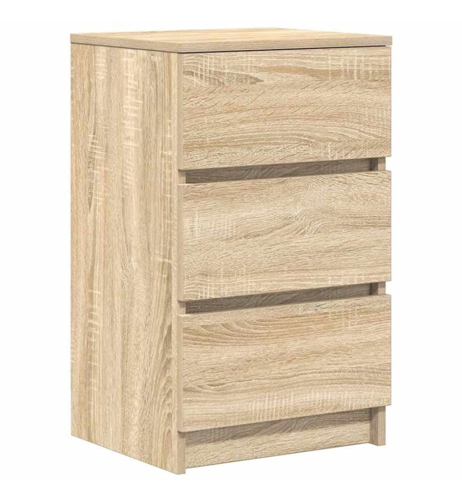 Tables de chevet avec 3 tiroirs 2 pcs chêne sonoma 39x35x65 cm