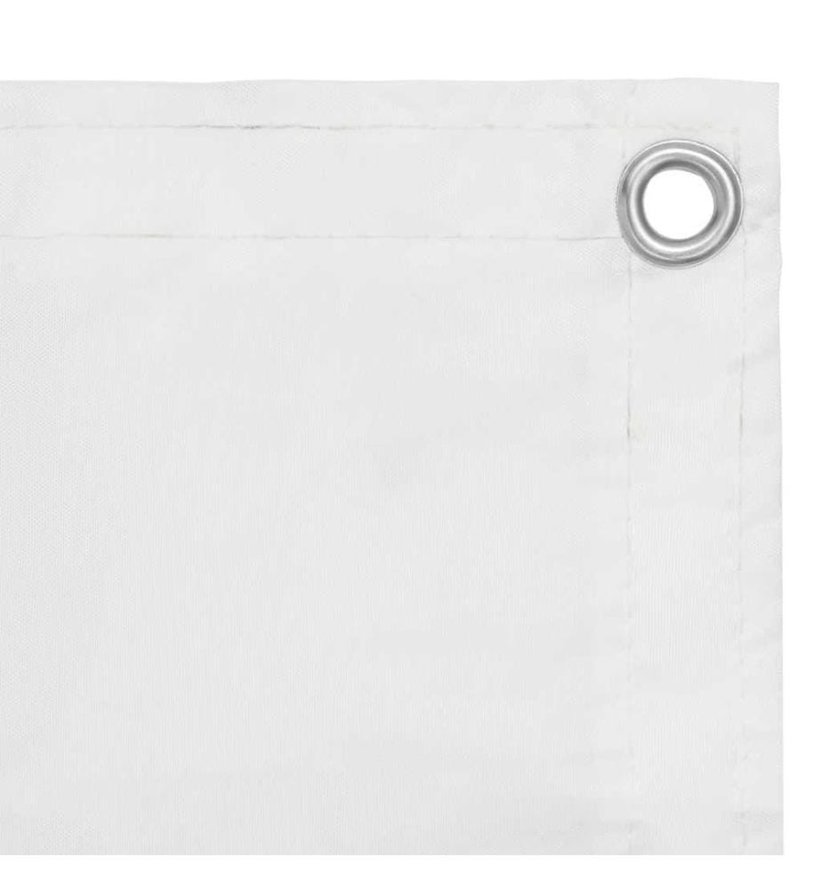 Balkon-Sichtschutz Weiss 90x400 cm Oxford-Gewebe