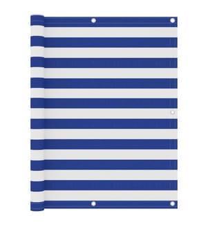 Balkon-Sichtschutz Weiss und Blau 120x300 cm Oxford-Gewebe