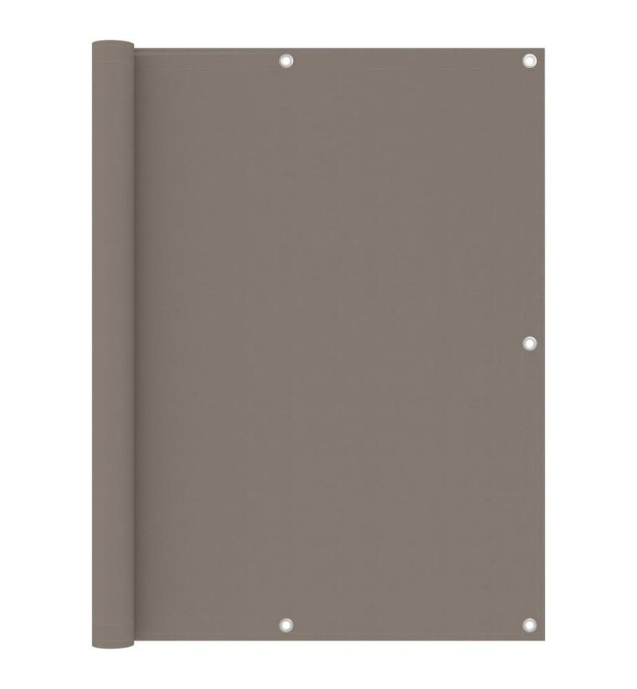 Balkon-Sichtschutz Taupe 120x600 cm Oxford-Gewebe