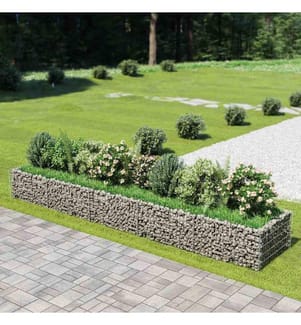 Gabionen-Hochbeet Verzinkter Stahl 450×90×50 cm