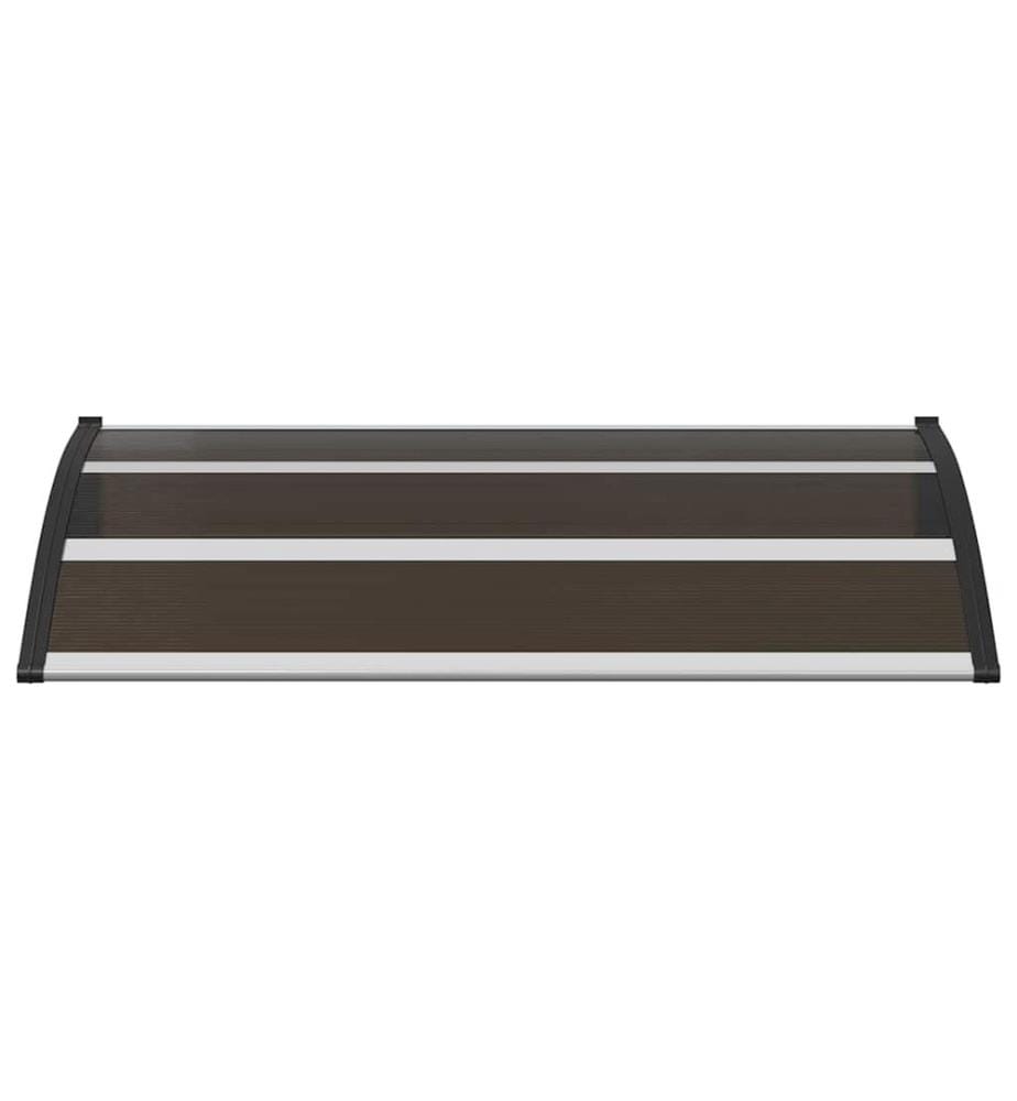 Auvent de porte Noir 120x75 cm PC