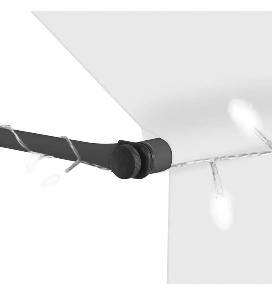 Einziehbare Markise Handbetrieben mit LED 350 cm Creme