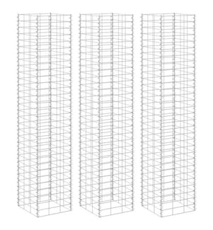 Gabionen-Hochbeete 3 Stk. 30x30x200 cm Eisen