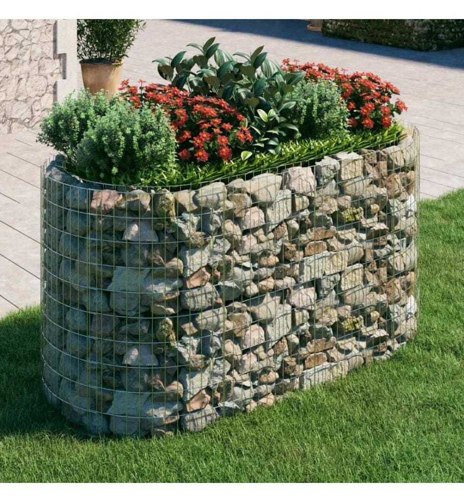 Gabionen-Hochbeet Verzinktes Eisen 200x100x100 cm