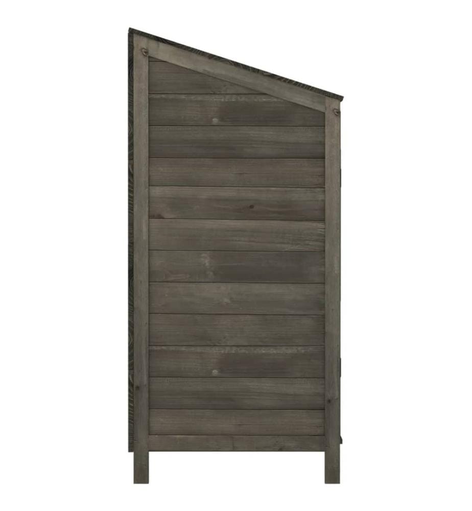 Remise de jardin Anthracite 102x52x112 cm Bois de sapin solide