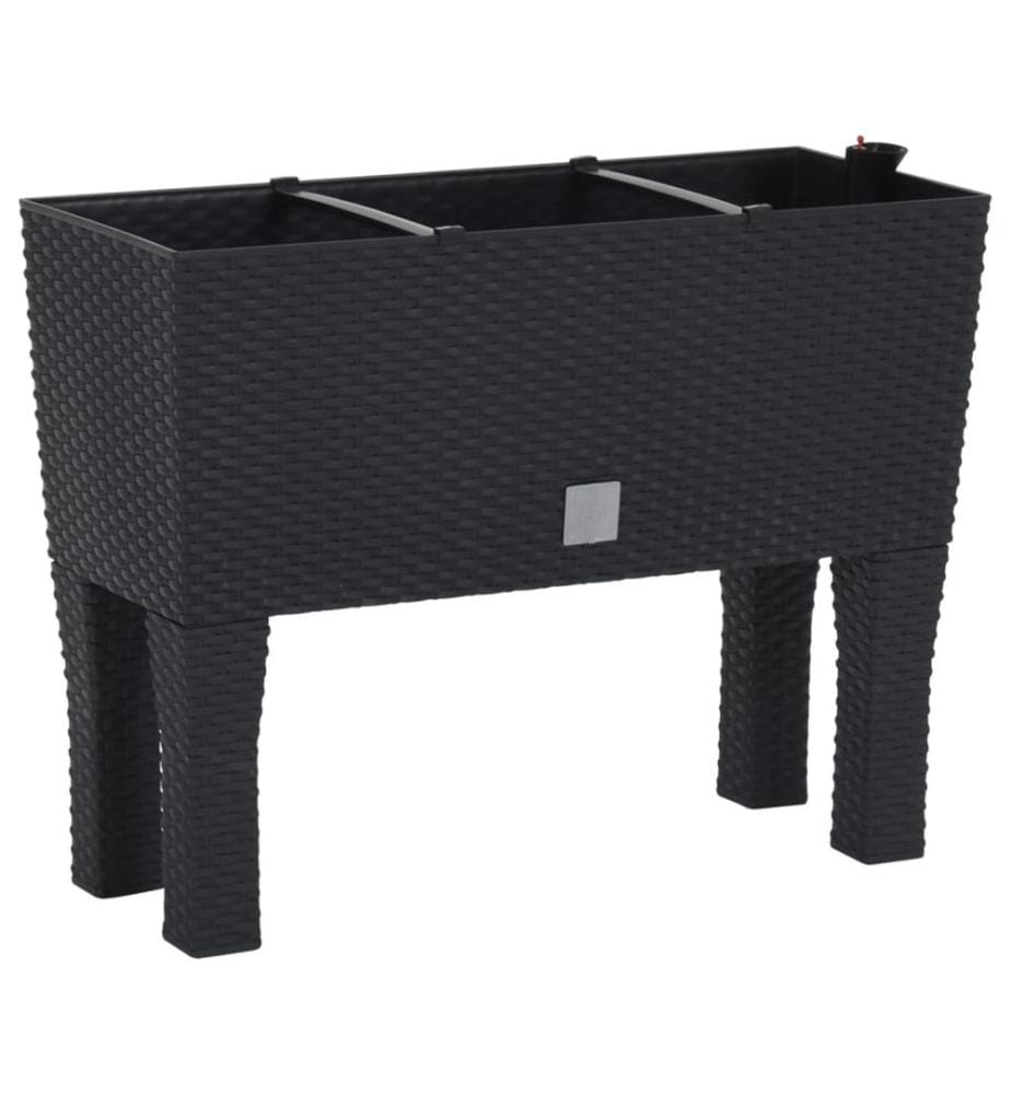 Hochbeet Anthrazit 60x25x46 cm PP-Rattan