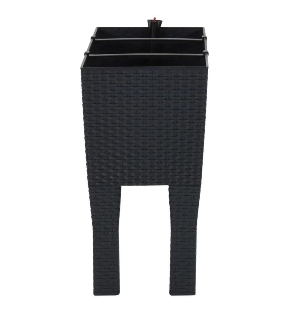 Hochbeet Anthrazit 60x25x46 cm PP-Rattan