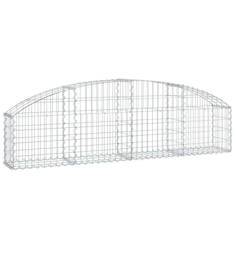 Panier de gabions arqué 200x30x40/60 cm Fer galvanisé